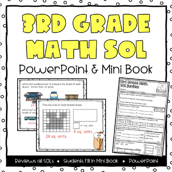 Preview of 3rd Grade Math SOL PowerPoint & Mini Book