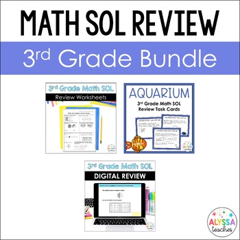 Preview of 3rd Grade Math SOL Review Activities Bundle