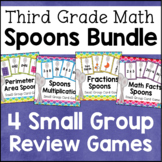 3rd Grade Math SPOONS GAMES Bundle Multiplication Area Per