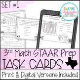 3rd Grade Math STAAR Review & Prep Set #1 - Task Cards - P