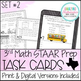 3rd Grade Math STAAR Review & Prep Set #2 - Task Cards - P