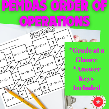 Preview of 3rd Grade Math STAAR Test Prep Review Resources Order of Operations Maze Game #4