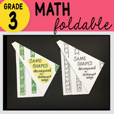 3rd Grade Math Same Shapes Decomposed in Different Ways Fo