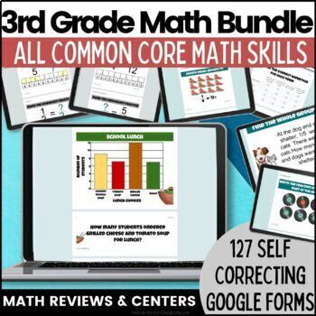 Preview of 3rd Grade Go Math Review | Math Center  Digital Resource 50% OFF