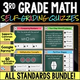 3rd Grade Math Skills Assessments - Exit Tickets, Quizzes 