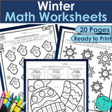 3rd Grade Math Skills Review - Winter Practice and Color b