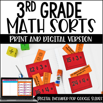 Preview of 3rd Grade Math Sorts - Printable and Digital Math Sorts