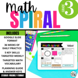 3rd Grade Math Spiral Review 36 Weeks of Digital Homework 