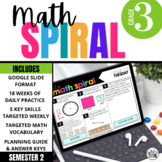 3rd Grade Math Spiral Review: 18 More Weeks of Digital Pra