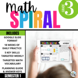 3rd Grade Math Spiral Review: 18 Weeks of Digital Morning 