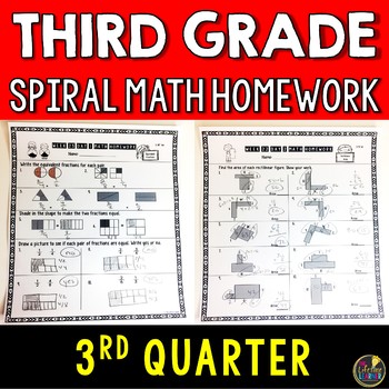 Preview of 3rd Grade Math Spiral Review | 3rd Quarter