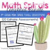 3rd Grade Math Spiral Review Pack {EDITABLE} RTI