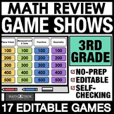 3rd Grade Math Spiral Review Game Show End of Year Math Re