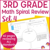 3rd Grade Math Spiral Review | Morning Work | Homework | Set 4
