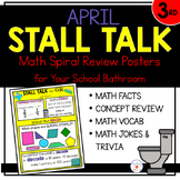 3rd Grade Math Spiral Review Posters- April Stall Talk