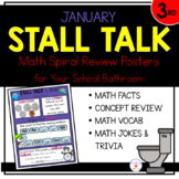 3rd Grade Math Spiral Review Posters- January Stall Talk