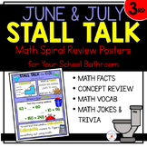 3rd Grade Math Spiral Review Posters- June & July Stall Talk