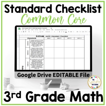 Preview of 3rd Grade Math Standards Checklist - Common Core