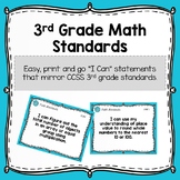 3rd Grade Math Standards - "I Can" Statements