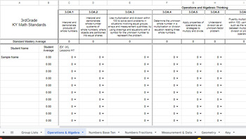 Preview of 3rd Grade Math Standards Tracking/Final Review Checker