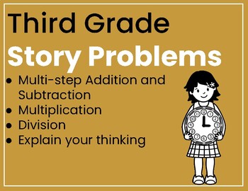 Preview of 3rd Grade Math Story Problems: multi-step, multiplication, division