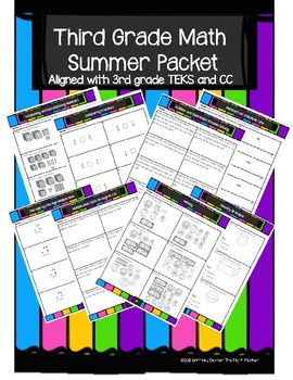 Preview of 3rd Grade Math Summer Packet *Freebie*