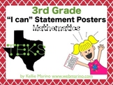 3rd Grade Math TEKS "I can" Statement Posters
