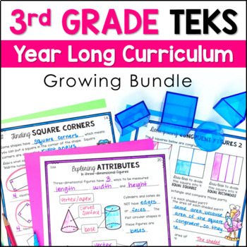 Preview of 3rd Grade Math Curriculum - 3rd Grade Math TEKS - Prepare for Math STAAR 2.0