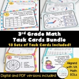 3rd Grade Math Task Cards Bundle (VA Math SOLs) {Digital &