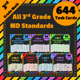 3rd Grade MD Task Cards Bundle: ALL Measurement & Data Tas