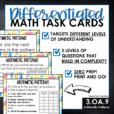 3rd Grade Math Task Cards Differentiated Math Centers 3.OA