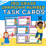 3rd Grade Math Task Cards: Unknown Number Multiplication &