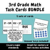 3rd Grade Math Task Cards | Write the Room Bundle | Center