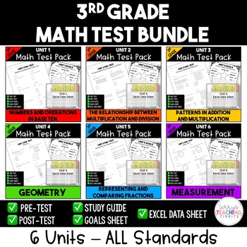 Preview of 3rd Grade Printable Math Test Bundle