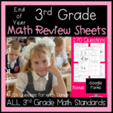 3rd Grade Math Review Assessments or Worksheets