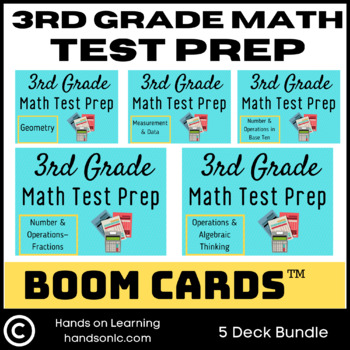 Preview of 3rd Grade Math Test Prep Boom Cards