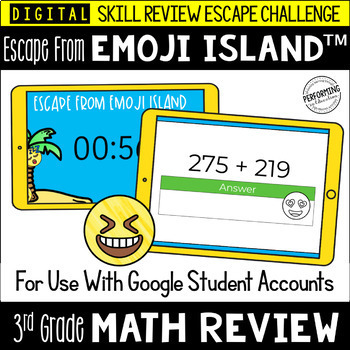 Preview of 3rd Grade Math Test Prep Game | Digital Escape Room | Google Distance Learning