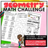 3rd Grade Math Test Prep Geometry Spiral Review Challenge