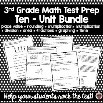 Preview of 3rd Grade Math Test Prep Growing Bundle