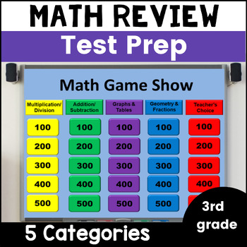 Preview of STAAR Test Prep 3rd Grade Math Test Prep - Math Review Game