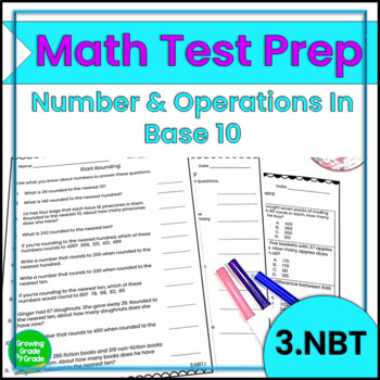 Preview of 3rd Grade Math Test Prep : NBT Number & Operations In Base 10