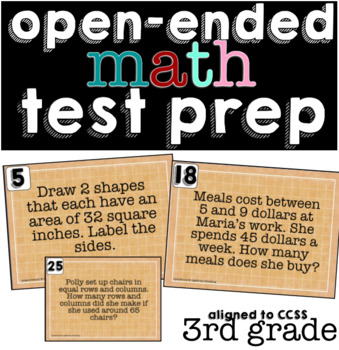 Preview of 3rd Grade Math Test Prep: OPEN-ENDED