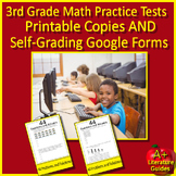 3rd Grade Self-Grading Google Forms™ Math Test Prep Practice Test All Standards