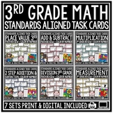 3rd Grade Math Test Prep Review Problem Solving Task Cards