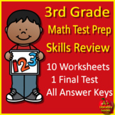 3rd Grade Math Test Prep Skills Review - 10 Math Worksheet