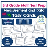 3rd Grade Math Test Prep Task Cards - Measurement and Data