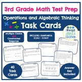 3rd Grade Math Test Prep Task Cards - Operations and Algeb