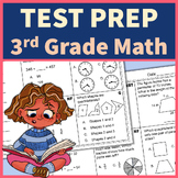 Preview of 3rd Grade Math Test Prep Worksheets Morning Work