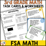 3rd Grade Math Test Prep Worksheets and Task Cards | FSA Math