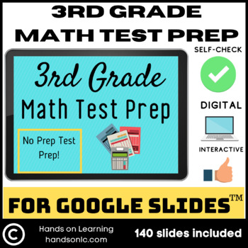 Preview of 3rd Grade Math Test Prep for Google Slides